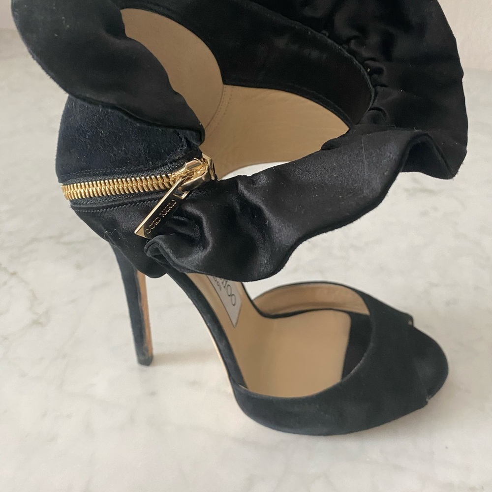 Gorgeous black suede Jimmy Choo sandal